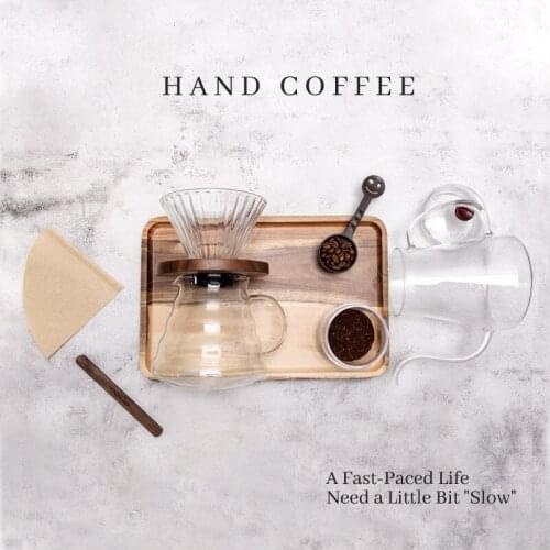 Hand Brewed Coffee Filter Set With V60 Glass Coffee Pot Hand Brewing Pots Coffee Pour Over Coffee Kettle Pot Dripper Stand Cup