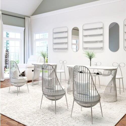 Modern and Simple Japanese Art Nail Table and Chair Set, Single and Special Double-layer Silver Manicure Table and Chair Set