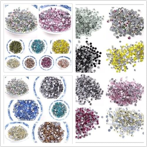 Rhinestones SS20 AB 100 gross Various colors hot fix Rhinestones strass crystal hotfix flatback rhinestone for wedding bags