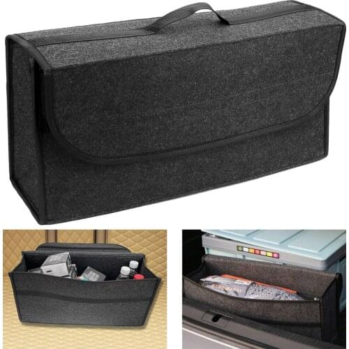 Car Storage Bag Soft Felt Automotive Interior Supplies Anti Slip Car Trunk Organizer Foldable Finishing Storage Box