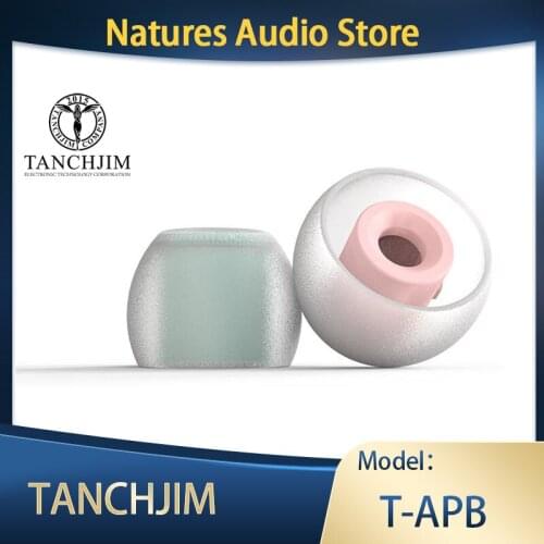 Tanchjim T-APB T300 Earphone tips Treble/ Bass Enhancing Air Pressure Balance Silicone Eartips 1 Card 2 Pairs ( T300B+T300T)