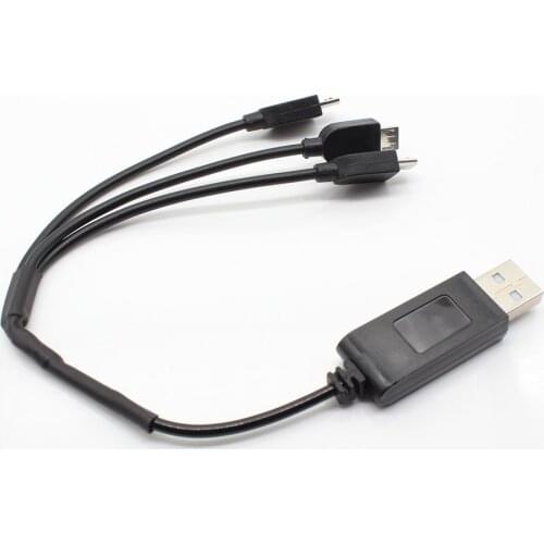 3-in-1 DC3.7V 1S USB Charger Lipo Battery Quick Balance Charging Adapter for WLTOYS XK K127 RC Aircraft Helicopter Drone