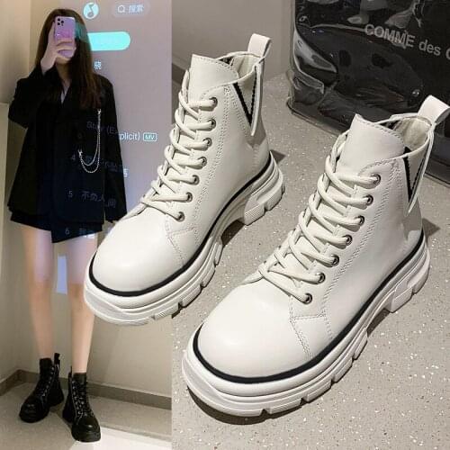 Winter High Quality Women Mid Heels Ankle Snow Boots Warm Casual Shoes Designer Goth Platform Chunky Motorcycle Boots