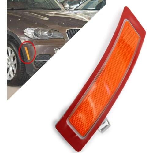 1Pcs Car Front Right Bumper Marker Light Cover Reflector For BMW 2011 2012 2013 X5 E70 63147274434