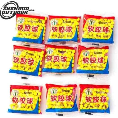 ZHENDUO OUTDOOR 10 Packs 6MM Soft Rubber Bullets 20/50 Packs