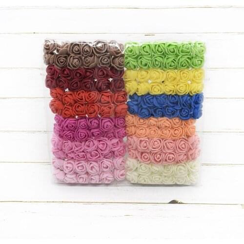 144 pieces Artificial Foam Rose Wedding Christmas Decorations for Home Garland Wreath Interior Beautification New Year Candy Box