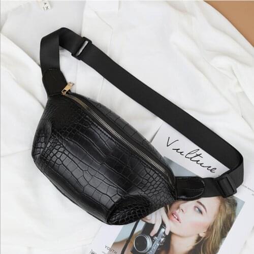 2021 candy color Waist Bag Fashion Chain Banana New Brand Belt Bag Women Waist Pack PU Leather Chest bag