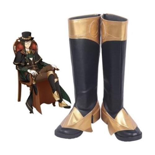Anime Idolish7 Nikaidou Yamato Black Cosplay Shoes Boots Cosplay Costume Accessories For Men Shoes Custom Made Halloween