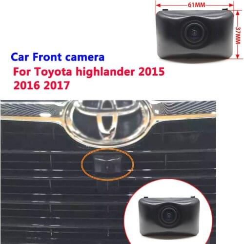 Car Special Front HD high quality Camera For Toyota Highlander 2015 2016 2017 Car front camera Waterproof Night Vision CCD