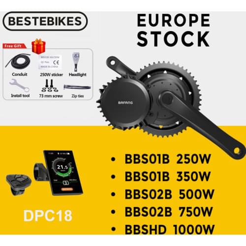 Bafang Motor BBSHD 48V/52V 1000W BBS02B 750W 48V BBS01B 250W 36V BBS01 BBS02 Mid Drive Motor Electric Bicycle Conversion Kit