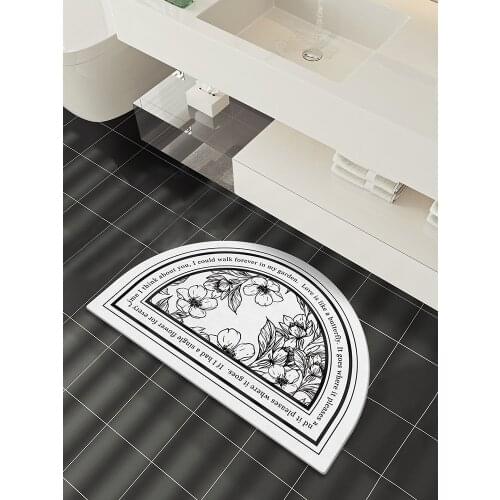 Diatom Mud Absorbent Pad Toilet Floor Mat Bathroom Toilet Door Quick-Drying Foot Mat Door Mat Diatomite Non-Slip Mat