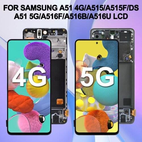 6.5inch A515 Display For Samsung Galaxy A51 Lcd Touch Panel Screen Digitizer Assembly Free Shipping With Frame