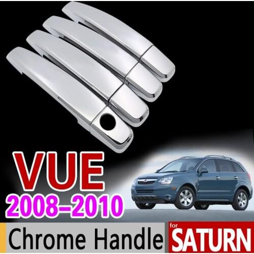 For Saturn VUE Luxurious Chrome Handle Cover Trim Set 2008 2009 2010 Never Rust Car Accessories Stickers Car Styling