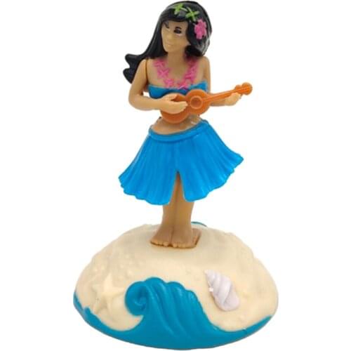 Energy Car Dashboard Ornament Home Swing Dance Toy Grass Skirt Girl