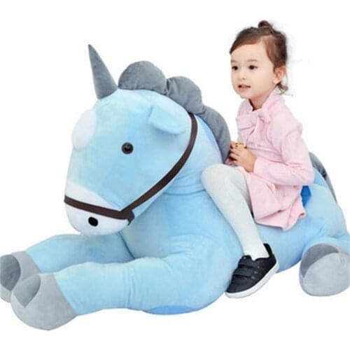 Fancytrader 39'' Giant Plush Horse Toy Big Cute Soft Stuffed Unicorn for Kids Best Gift 4 Colors 3 Sizes Accept Dropshopping