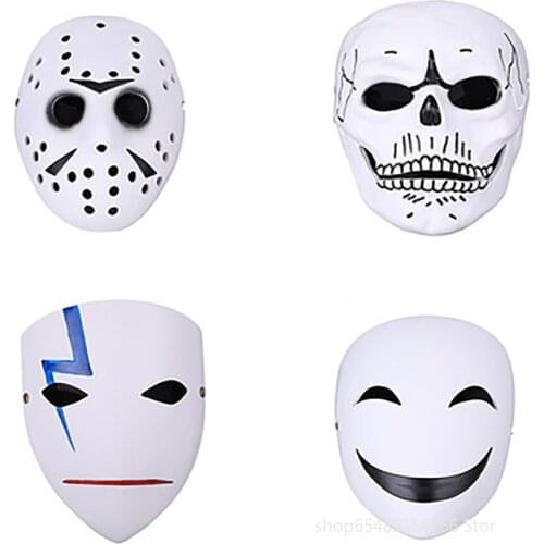 Spectre Resin Darker Than Black Hei White Mask Skeleton Scary Movie JAMES BOND Mask Halloween Carnival Masquerade Ghost Party