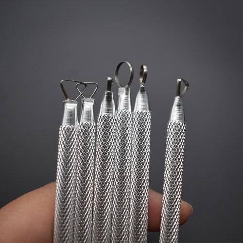 Hot Sale 6 Pcs/Set Aluminum Polymer Clay Carving Sculpting Hand Tools Wax Modeling Molds 125mm