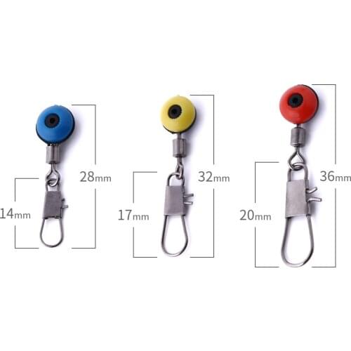 HENGJIA 50pcs isca artificial sea fishing lure ring ocean space bean connecter with rolling swivels+safety pin fishing trackle