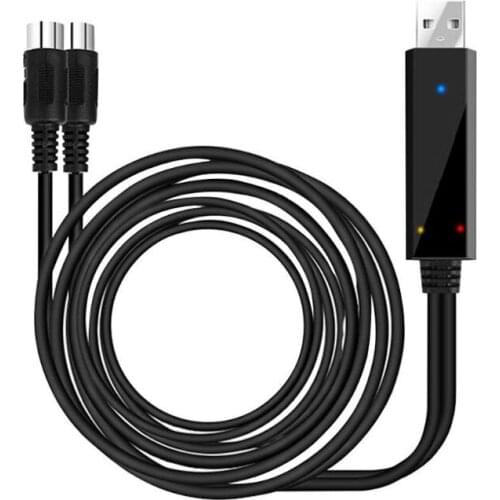 2m Keyboard Recording Editing Cable Electric Piano Converter Cable USB to Midi