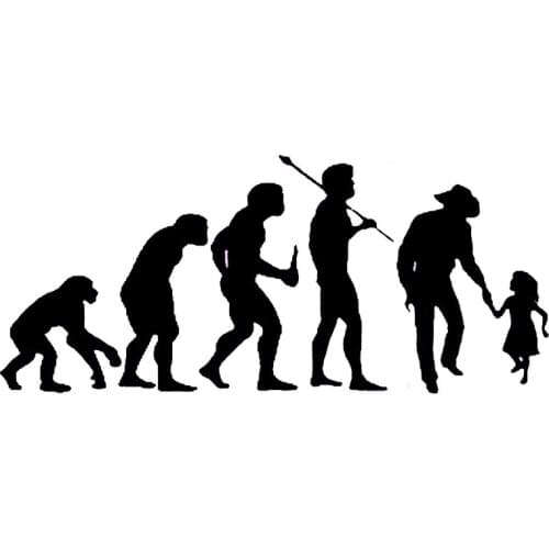 Creative Human Evolution Cowboy Car Sticker PVC Personality Fashion Body Exquisite Body Window Waterproof Applique Decoration