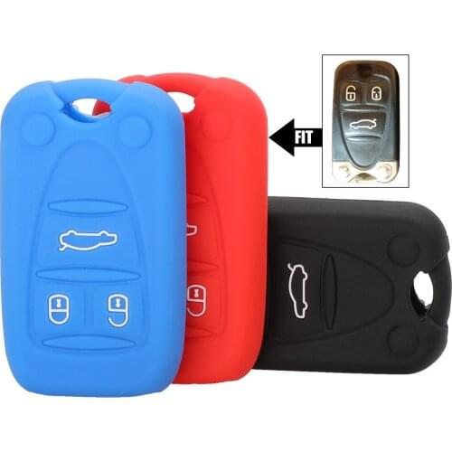 Kutery 10PCS Remote Coloful Silicone Rubber Car Key Case 3 Buttons For Alfa Romeo Brera 159 GT 946 Spider 156 Q4 Protect Replace