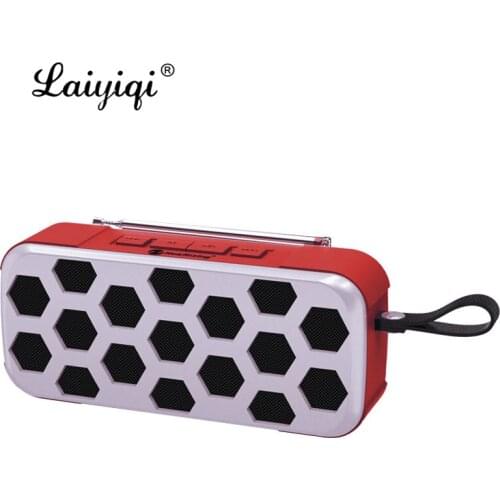 Laiyiqi honeycomb antenna Radio FM Splashproof bluetooth speaker BT bass parlante bluetooth portatil alto falante bocina mp3 bt