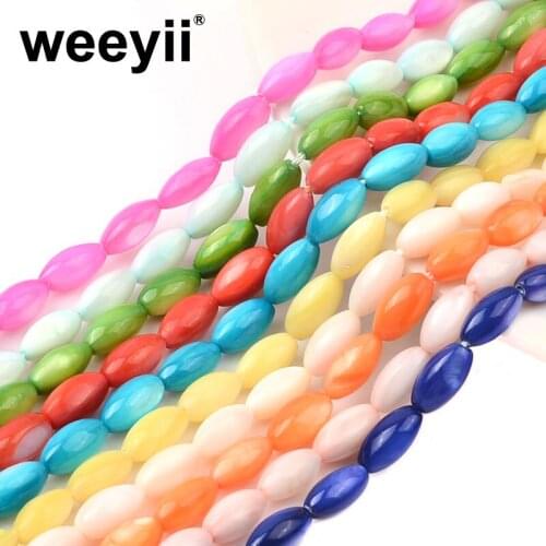 About 5x9mm Natural Fashion Oval Straight Hole Shell Beads For Jewelry Making Crafts DIY Decoration Accessories Findings