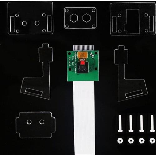1Set Transparent Acrylic 5MP Camera Holder Clear Support Bracket Case for Raspberry Pi 1-4 for V2 Official Camera Kit