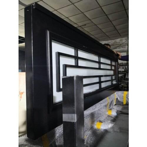 Hench wrought iron mordern doors design With dual panel glass delivery to Australia house