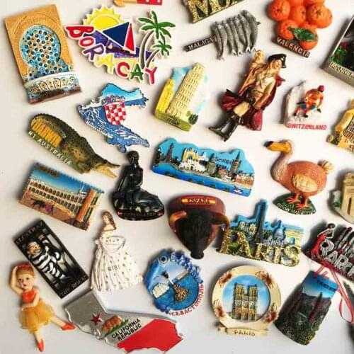 Tourist souvenirs from all over the world Fridge Magnet