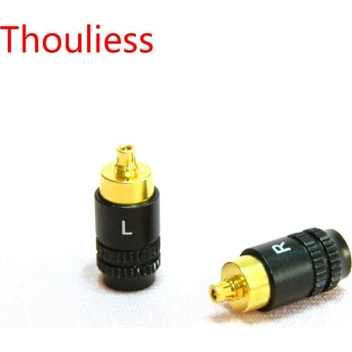 Thouliess Headphone Upgrade Custom Repair MMCX Pin For IER-M7 IER-M9 IER-Z1R Black & Silver DIY 3.5mm Cable
