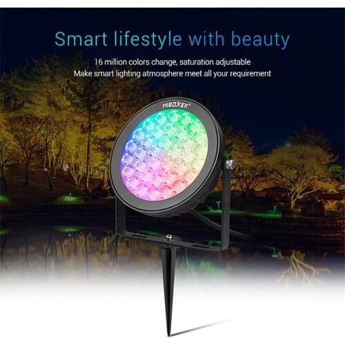 Miboxer 6W RGB+CCT Smart LED Garden Light FUTC04 AC100~240V Waterproof Outdoor Milight FUTC03 FUTC05 RGB+CCT Lawn lamp Lighting