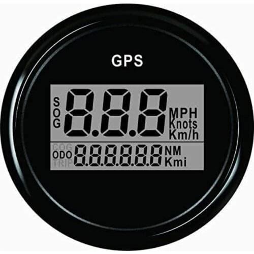 Universal Digital GPS Speedometer Odometer for Car Boat with Backlight 2'' (52mm) 12V/24V