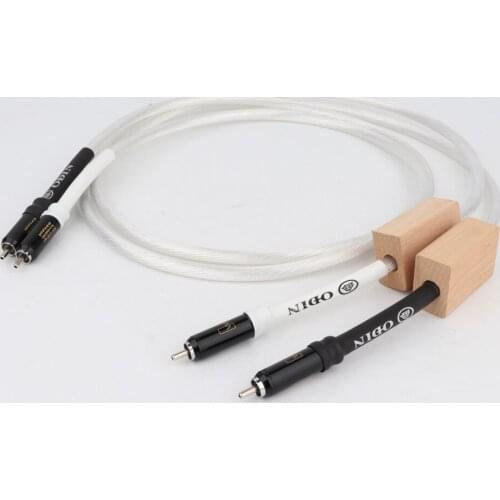 Hi-End Odin audio video cable Hifi Audio RCA to RCA Interconnect Extension Cord Cable with Silver Plated RCA Connector