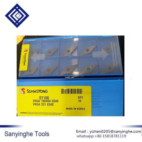 High quality sanyinghe 10 pcs/lots VNGA160404E040 ST100 cnc carbide turning inserts cnc blade lathe cutter tool
