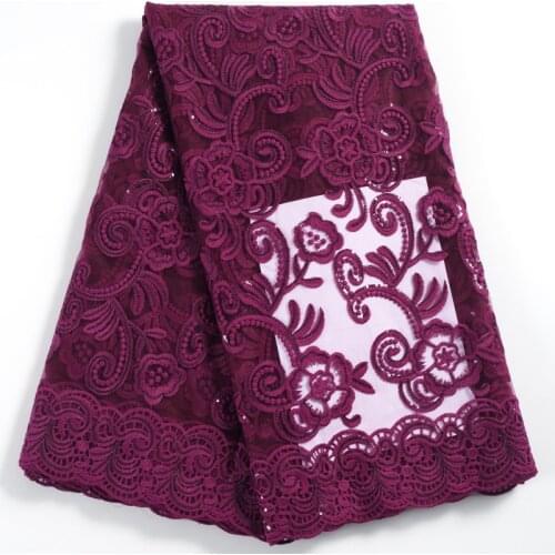 Zhenguiru 2021 Milk Silk French Lace Fabric Embroidery African Lace Fabric Tulle Sequins Nigerian Fabric For Wedding Party A2231