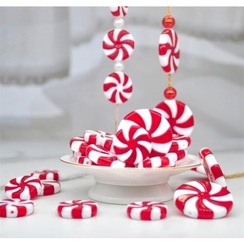 1/5/10/20pcs Christmas Artificial Candy Christmas Tree Pendant DIY Handmade Accessories Christmas Ornaments New Year Navidad