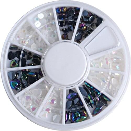 1Box Mixed Haft Round Pearl Beads For Needlework FlatBack Cabochon Scrapbook Decoration Craft DIY Embellishments Accessories