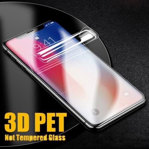 500pcs 3D Curved PET (Not Tempered Glass) Screen Protector Film Guard For iPhone 12 Mini 11 Pro Max XS XR X 8 7 6 6S Plus SE