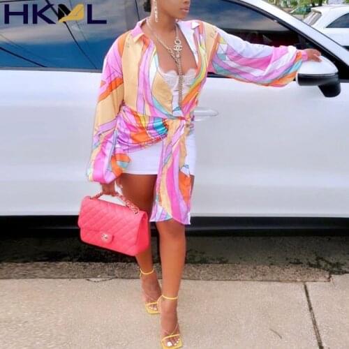 Long Sleeve Tie Front Shirt Blouse Chic Tops