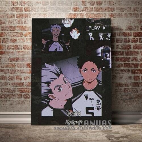 Bokuto and Akaashi Haikyu Anime Canvas Painting Decor Wall Art Pictures Bedroom Study Home Living Room Decoration Prints Poster