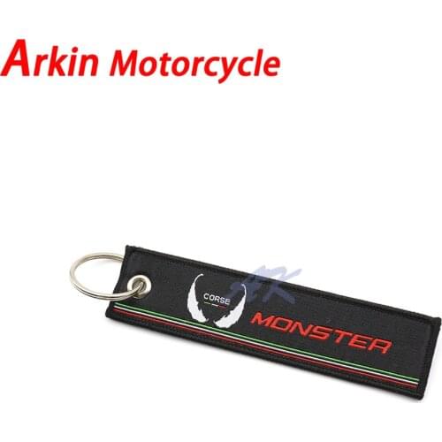 Suitable For Ducati Motorcycle Keychain MONSTER Diavel Hypermotard SP Multistrada Scrambler Xdivel Embroidered Key Ring
