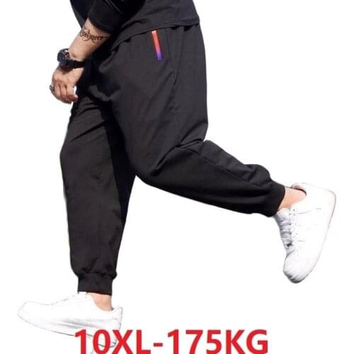 Summer autumn men sweatpants sports high street pants plus size 8XL 10XL 160kg pants elasticity oversize pants loose 64 66 68 70