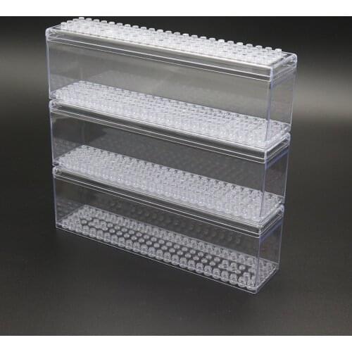 Acrylic Plastic Display Collection Showcase Box Dustproof Case for Figures Compatible with Classic Building Blocks Baseplate
