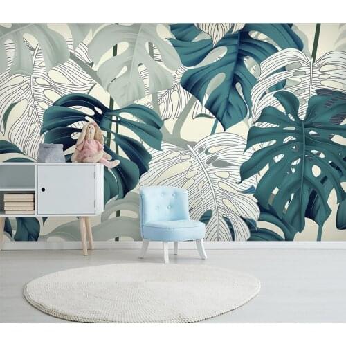 Beibehang Custom Tropical plants Photo Wallpapers for living room Bedroom wallpaper Children Room Decoration 3D Mural wall paper