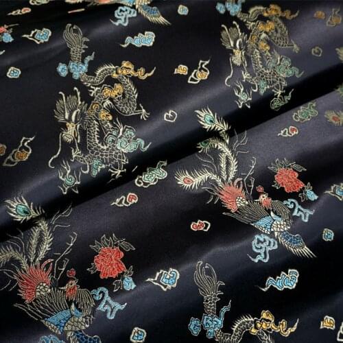 HLQON brocade jacquard fabric for patchwork felt tissue telas dress bed sheet children cloth