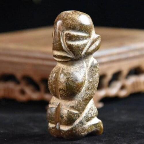 Hongshan culture archaize black iron meteorite sculpture Hongshan people statue #6