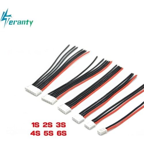 1s 2s 3s 4s 5s 6s 22AWG Cable 10CM (100MM) RC Lipo Battery Charger Wiring 7.4v 11.1v 14.8v 22.2v For IMAX B3 B6 Balance Charger