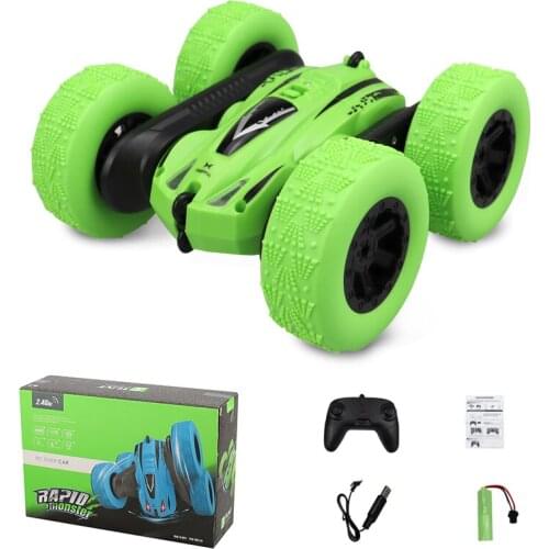 4WD RC Car 2.4G Radio Remote Control Car 1:24 Double Side RC Stunt Cars 360° Reversal Vehicle Model Toys For Children Boy