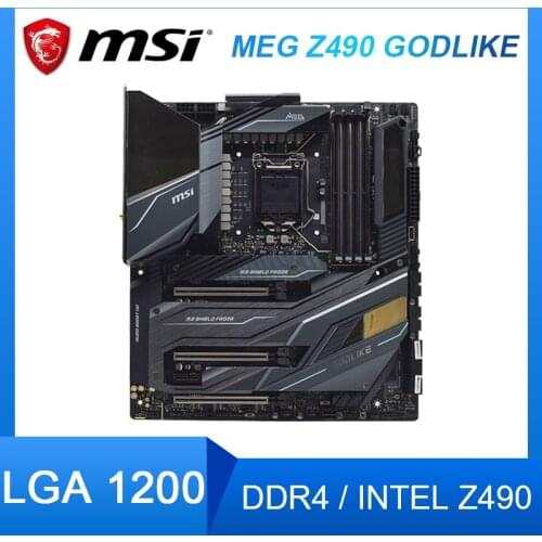 MSI MEG Z490 GODLIKE Motherboard LGA 1200 DDR4 support I7-10700K/I9-10850K/I9-10900K CPU Intel Z490 99%new original Motherboards